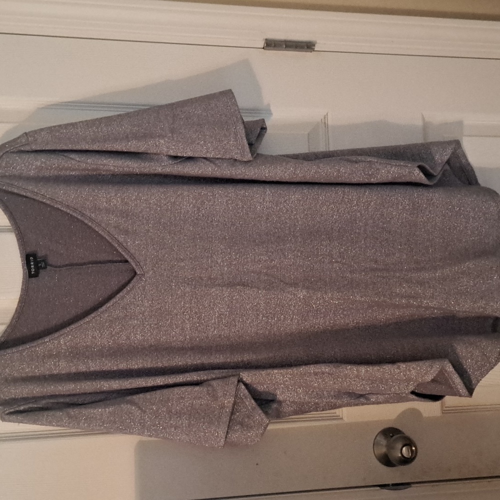 Torrid sparkle hacci tunic sweater short sleeve top 5X